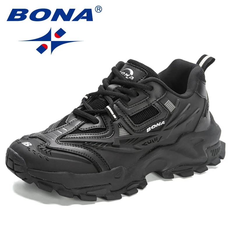 BONA New Designers Anti slip and wear-resistant Classics Running Shoes Athletic Sport Shoes Men Outdoor Sneakers Lightweigh running shoes men sneakers
