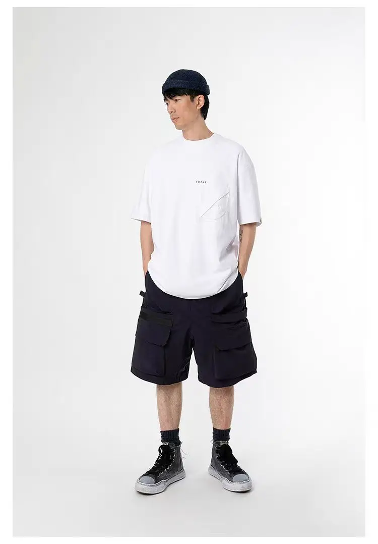 TMCAZ 24ss 3D Dual-Pocket Tee cotton material short sleeve t-shirt loose 3d cut silhouette urban outdoor gorpcore