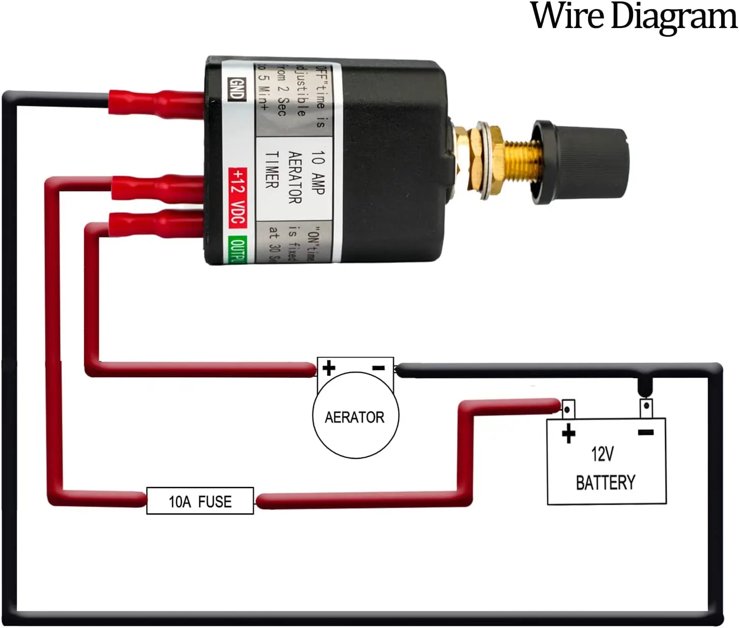 Livewell Marine Aerator Timer Switch With Adjustable 12V