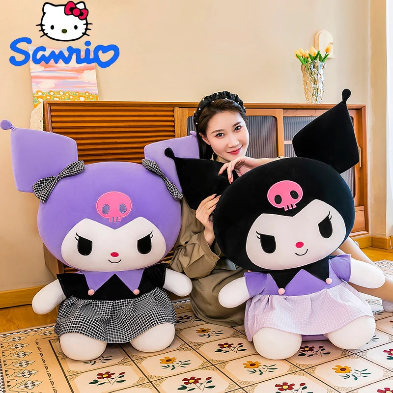 

Новинка, куклы Sanrio из мультфильма Kuromi, Мягкая Плюшевая Кукла My Melody, плюшевые игрушки, подушка, украшение для комнаты, детские подарки на день рождения