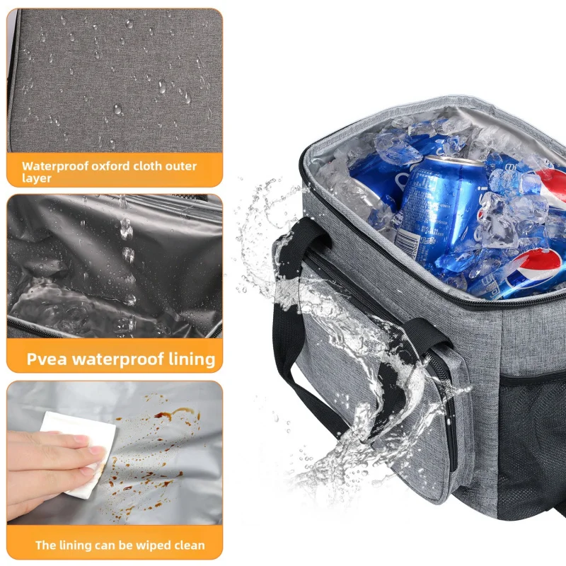 Hot Selling Large Oxford Cloth Insulated Bag Handheld Outdoor Waterproof Picnic Bag Thickened Cooler Ice Pack