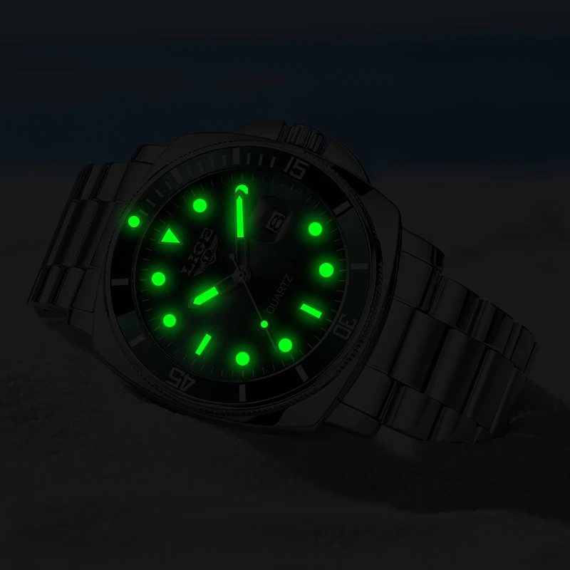 LIGE Mens Watches Top Brand Luxury Diver Watch Men Fashion Business Military Sports Waterproof Quartz Wristwatch Montre Homme
