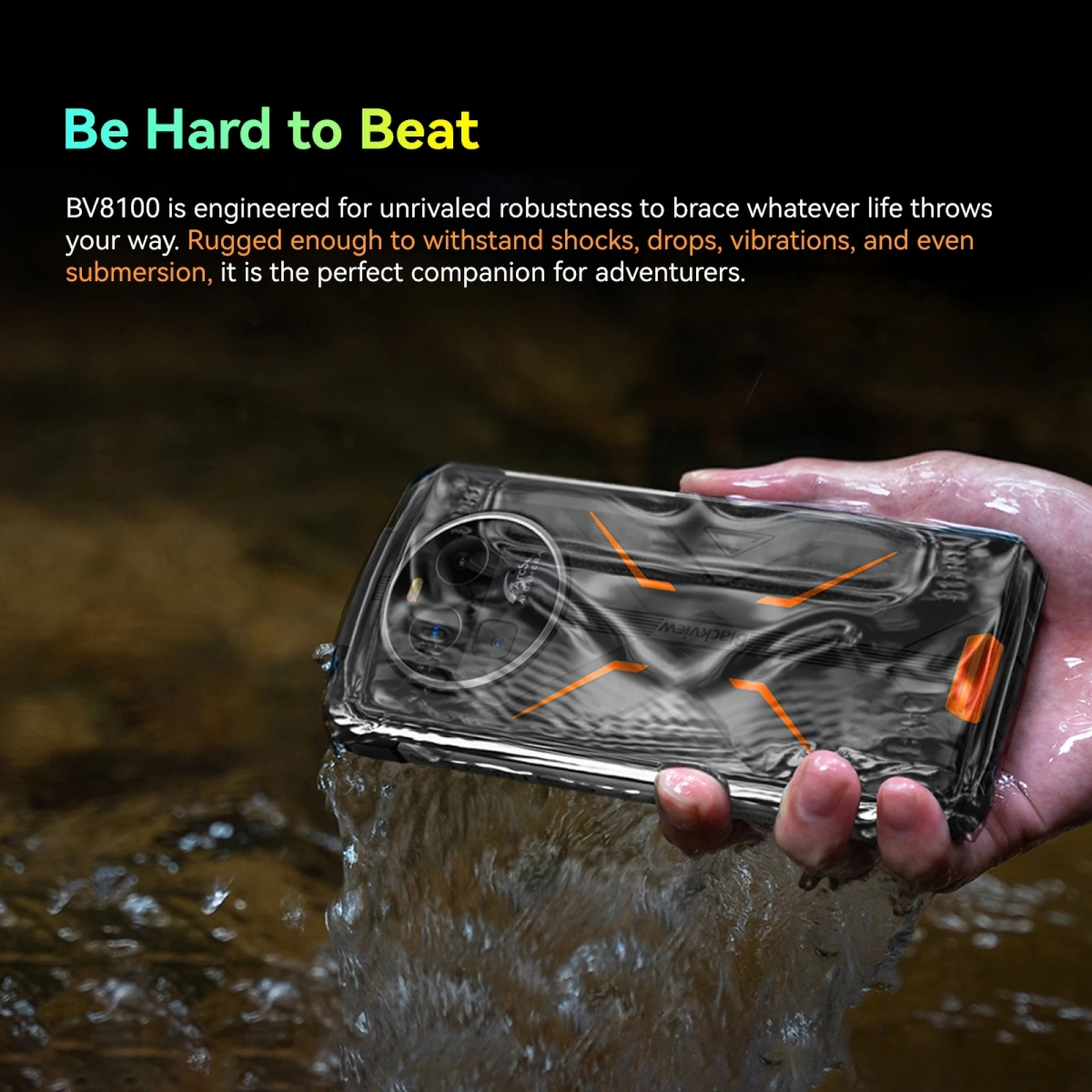 Blackview BV8100 Rugged Phone 8GB+256GB 6.5" 2.4K FHD+ Android 14 Helio G99 2.2GHz 50MP 8800mAh 45W 4G NFC Smartphone 5