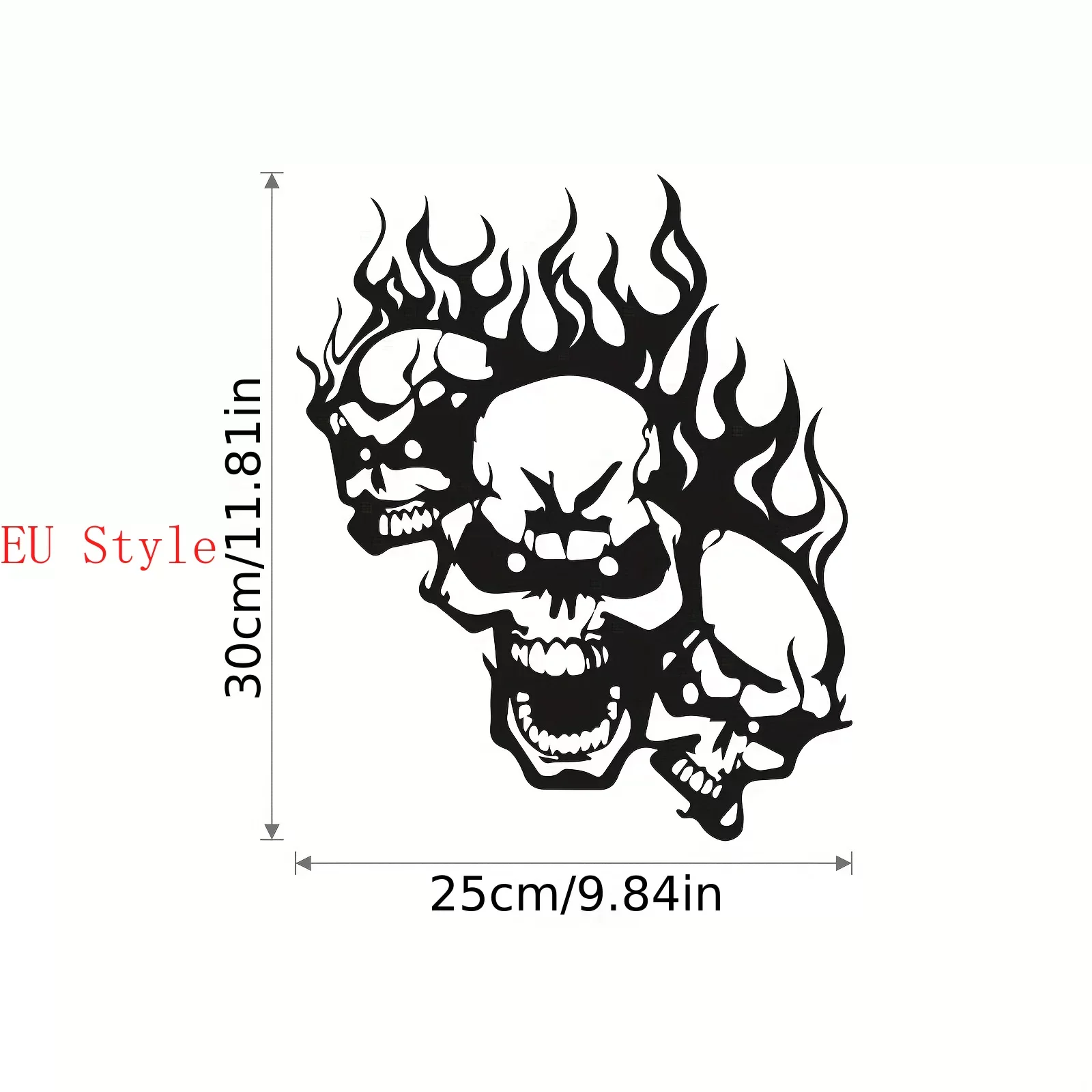 

CIFBUY Iron Crafts Home Decoration Add A Spooky Touch To Your Wall Decor This Flame Skull Metal Wall Art Collection Outdoor dec