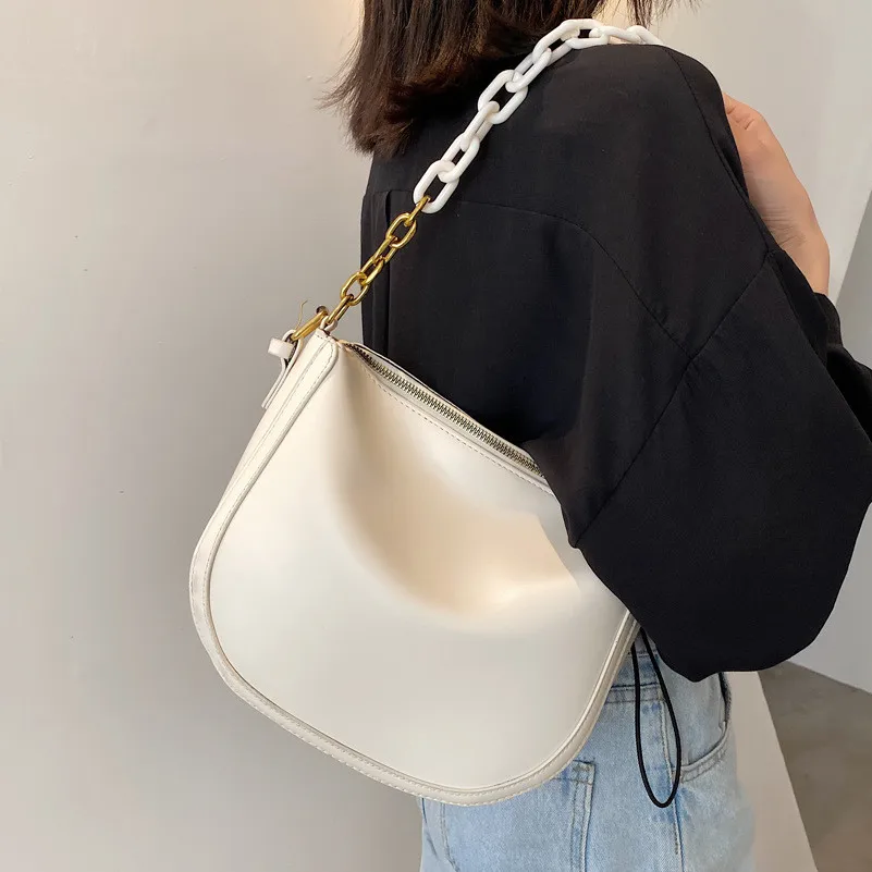 

Элегантная сумка на плечо Eelegant, женская сумка на акриловой цепочке, Повседневная сумка-мессенджер через плечо, Женская роскошная дизайнерская сумка-тоут из искусственной кожи