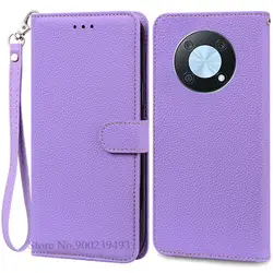 Premium Wallet Flip Cover for Nova Y90 - Sleek & Stylish Protection (Light Purple-Strap)