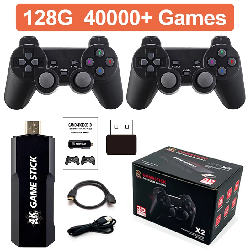 【箱付き】PlayStation2本体&コントローラー2個&カメラ付き X2 4K Game Stick 128G 40000 Games Retro Game Console HD