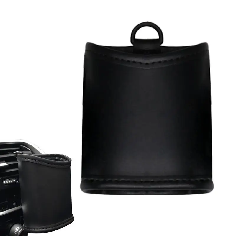 

Car Air Vent Storage Bag Organizer Universal Leather Car Keyholder Storage Box Multifunctional Car Vent Pocket Organizer For