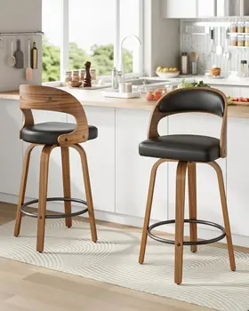 2-Piece Counter Height Swivel Bar Stools – 26 Inch 1