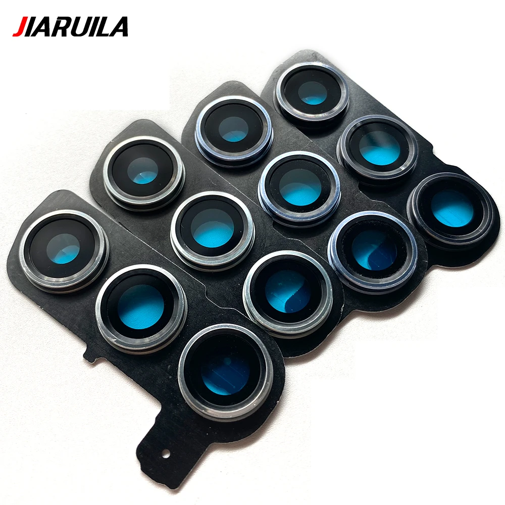Premium Black Rear Camera Glass Lens with Frame & Adhesive