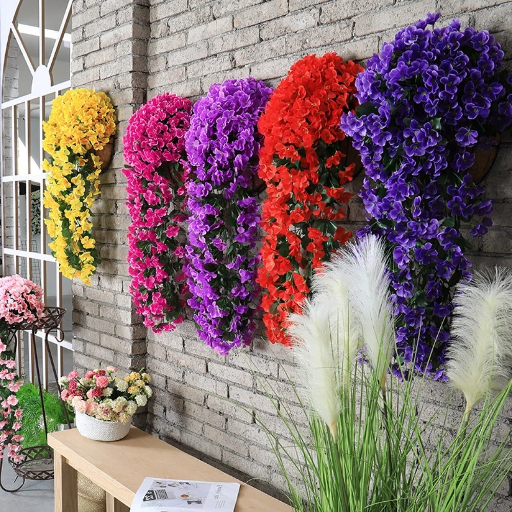 100cm Violet Artificial Orchid Hanging Basket for Party and Wedding Decoration