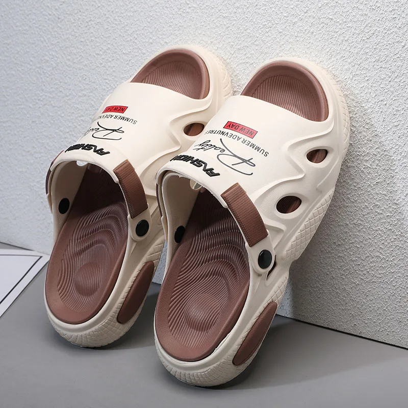 2024 New Men Slippers Summer EVA Soft-soled Platform Slides Sandals Indoor Outdoor Walking Beach Shoes Flip Flops Mens Shoes 4