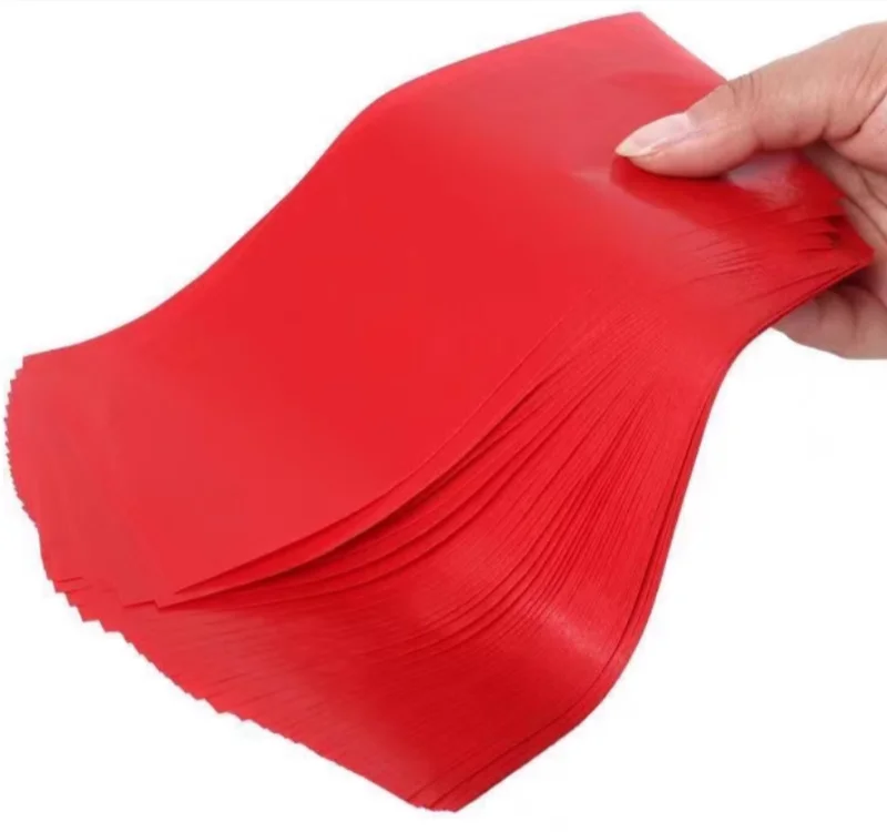 100pcs/pack 32K Red High-grade Carbon Paper, Double-sided Copy Paper 18.5X12.7cm financial and office