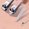 4Pcs Manicure Set Stainless Steel Nail Clippers Beauty Tool Portable Set Professional Grooming Kits, Travel Nail Trimming Kit 5