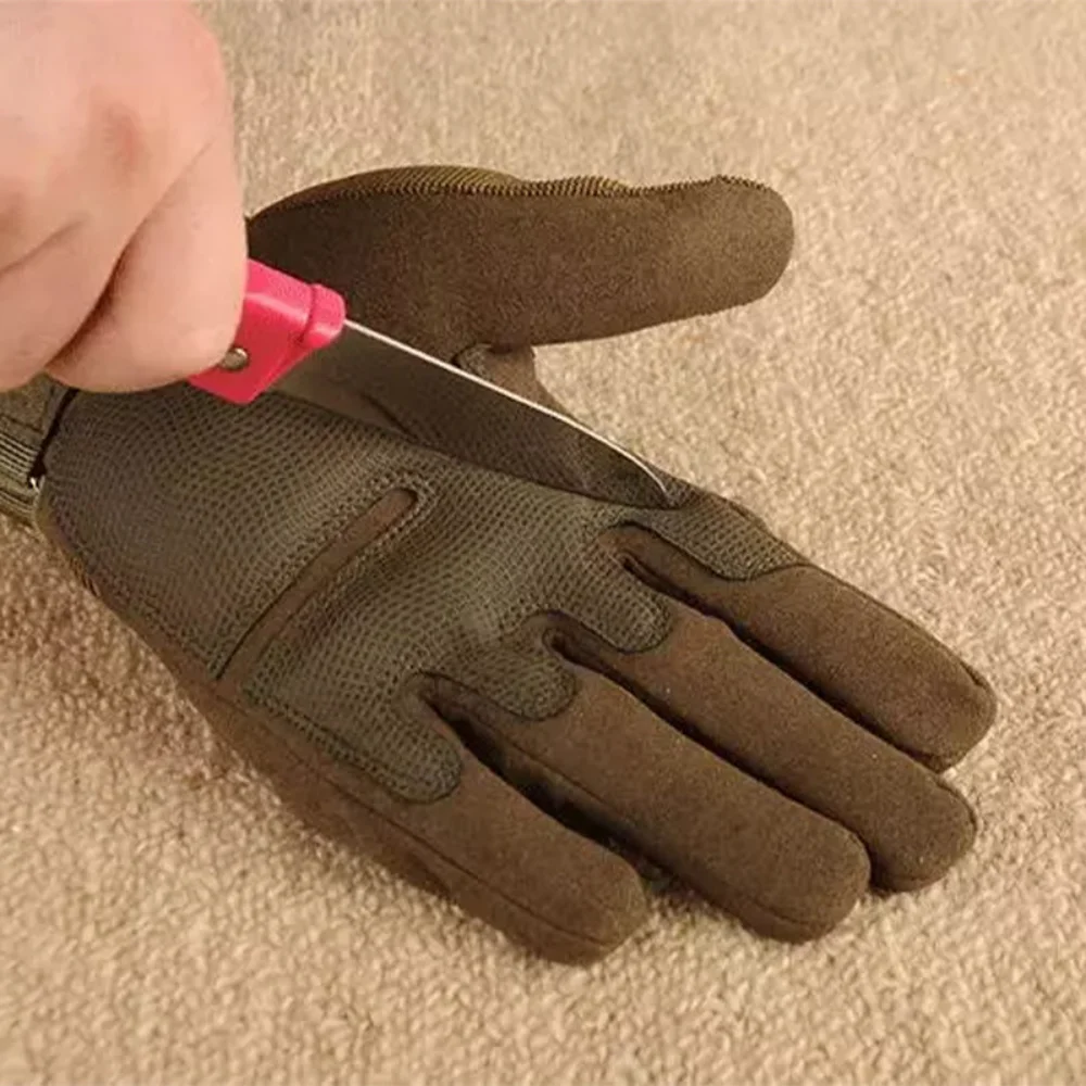 Outdoor Climbing Canvas Gloves Long Finger Hard Shell Tactical Gloves Special Forces Wear-resistant Anti Cut Hiking Riding Glove