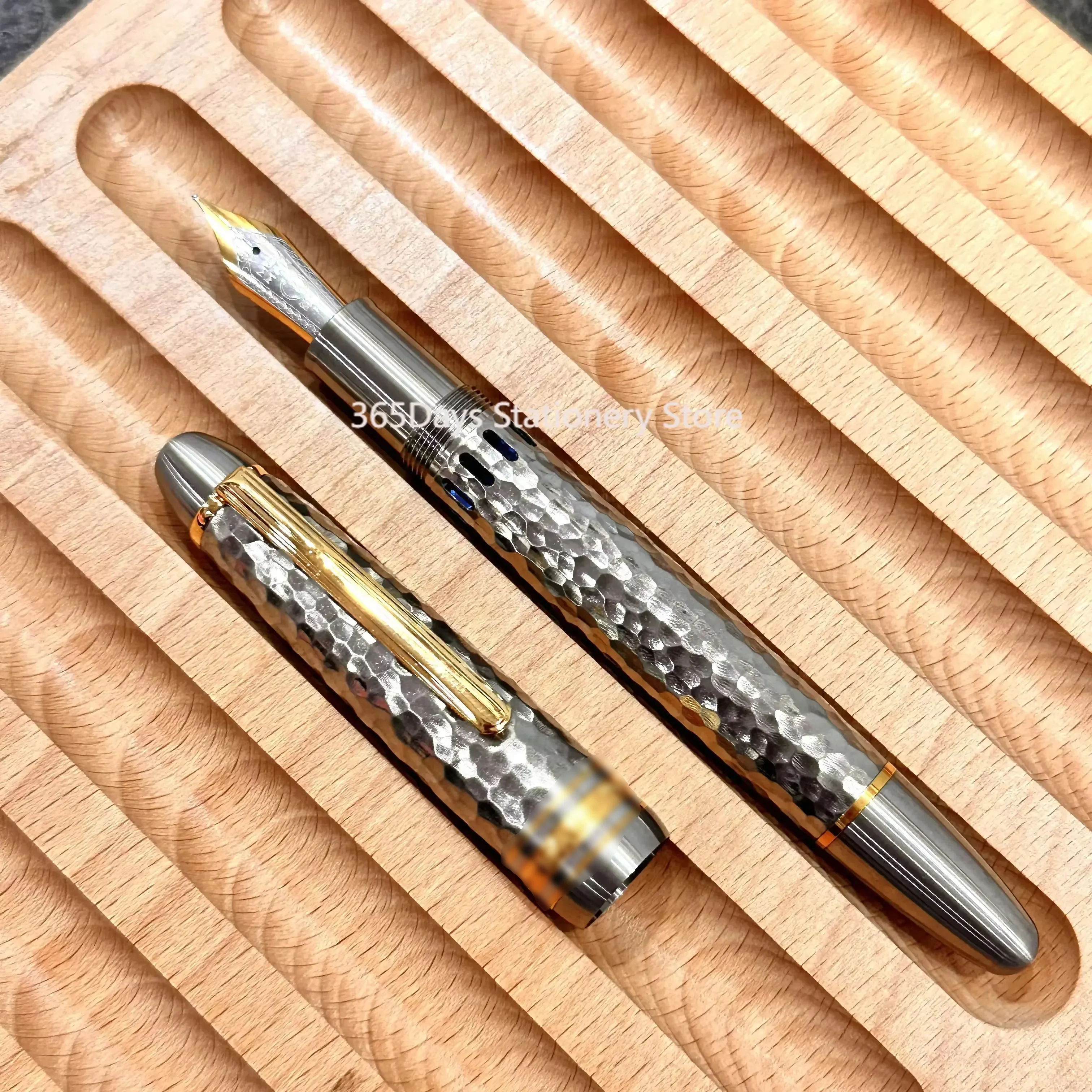 MAJOHN Ti-136 Meal Pison Founain Tianium Alloy EF/F/M 0.38/0.5/0.7mm Nib Ink Pen Luxuris Wriers Office Business_voghion.com