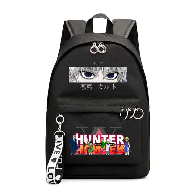 Japan Anime Backpacks Hunter X Hunter Killua Eyes HxH School Bags for Girls Boys Teens Harajuku Travel Rucksack Kids Knapsack