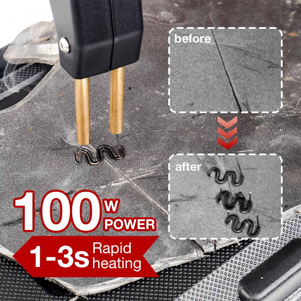100W Plastic Welding Gun, Car Bumper Plastic Welding Machine Kit, Home Thermal Stapler, Garage Tools, 50W/100W Woldering Iron 4