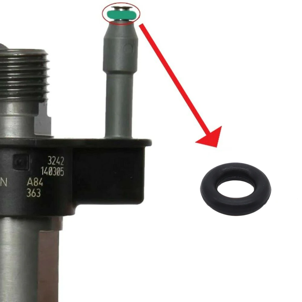 6X VW AUDI Skoda BMW Seat O Ring Rubber Injector Nozzle Holder Seal Kit Leak Off Gasket 059130119 Black Car Replacement Part diesel injector gasket rubber orings