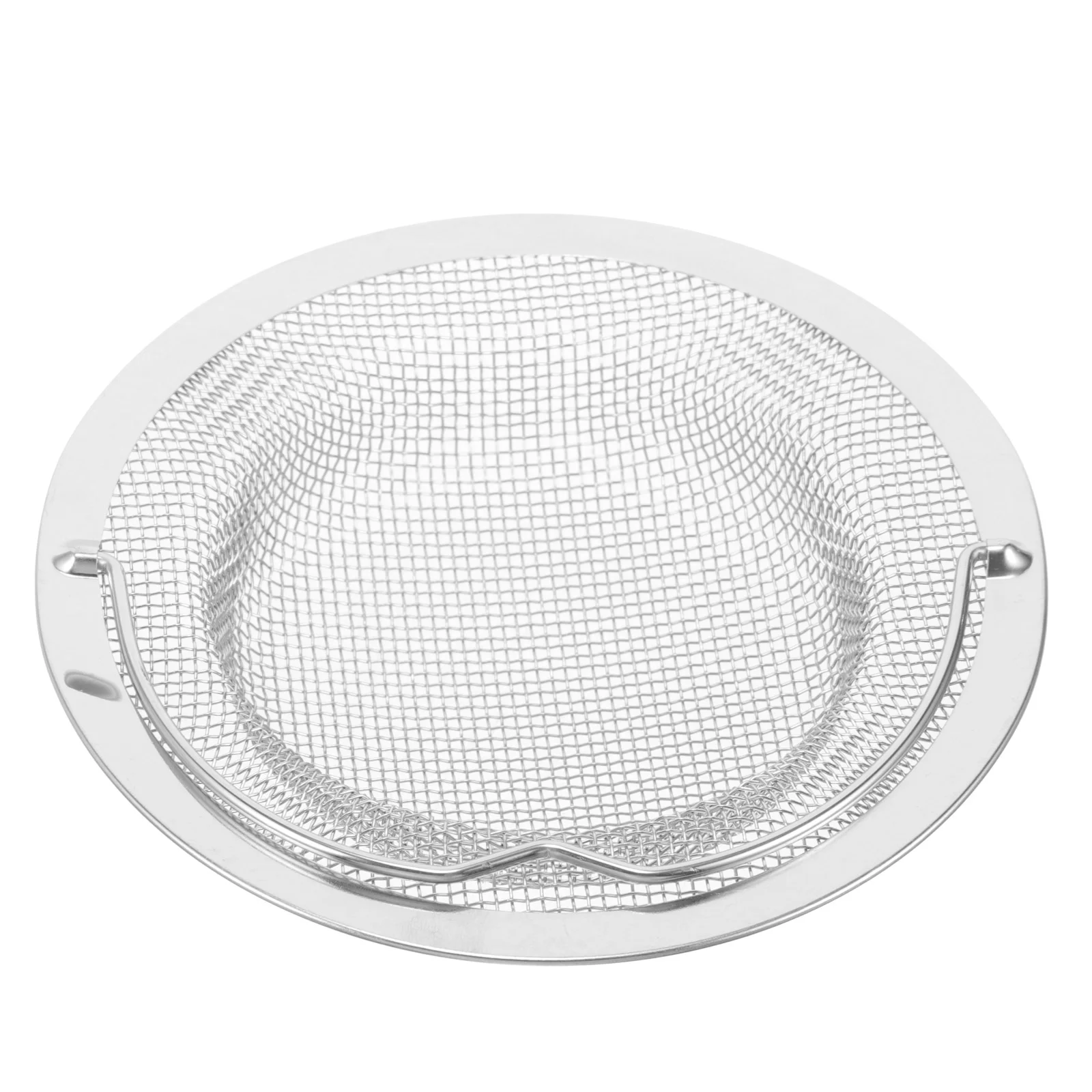 

Sink Strainer Kitchen Drain Filter Stainless Metal Water Trough with Handle Steel