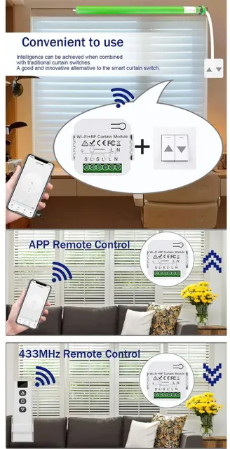 Smartlife Slimme Wifi Schakelaar Voor Rolluik Gordijnen Of Zonnescherm (via App