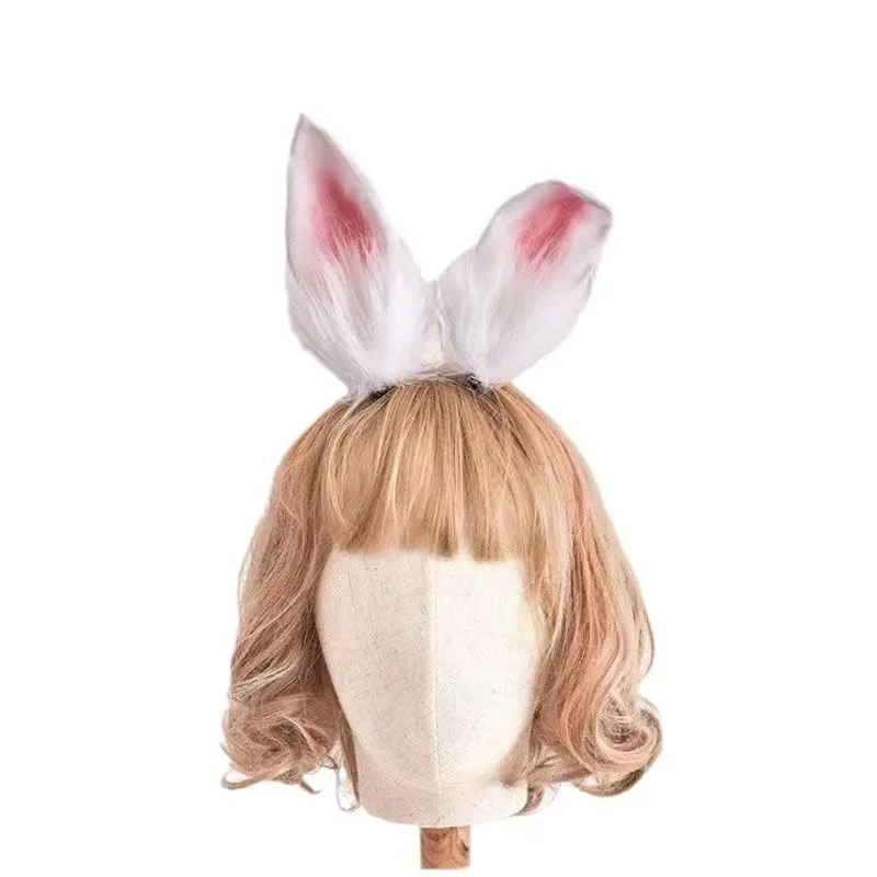 Kaninchen Ohren Haar Band Kopfschmuck Plüsch Nette Haar Zubehör Erwachsene Kinder Leistung Stirnband Sexy Simulation Cos Kopfbedeckungen – Detail 4