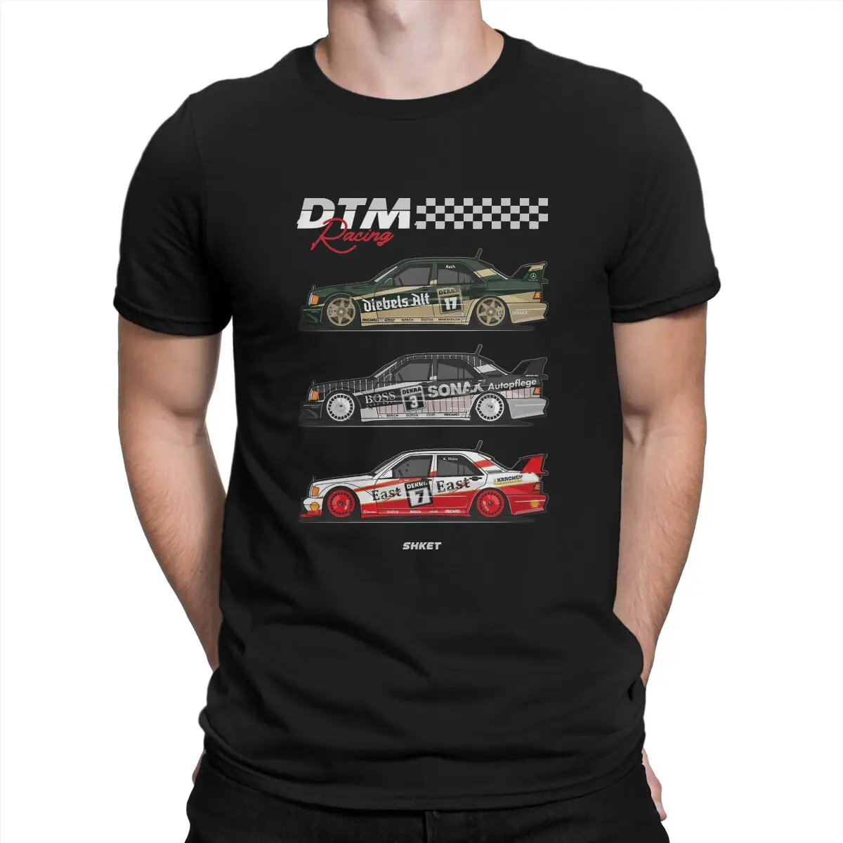 25DTMRacingMenTShirtAutomotiveMerch190EONeckShortSleeve100