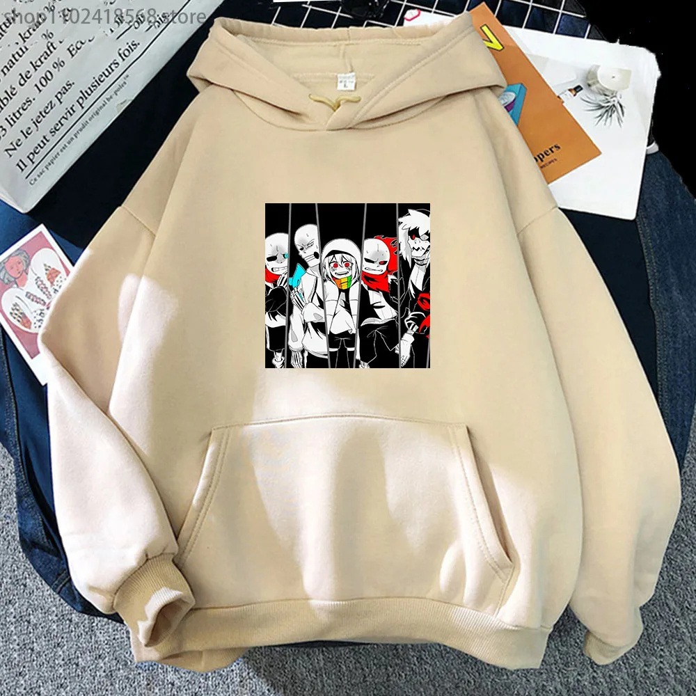 

Sans Undertale Hoodies Cartoon Video Game Printing Sweatshirts Mens Hip Hop Streetwear Women Fashion SKULL Graphic Y2k Sudaderas