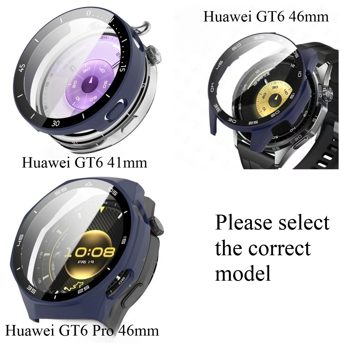 Premium Protective Cover with Touch-Sensitive Glass Film for Smartwatch – Crash Proof Design