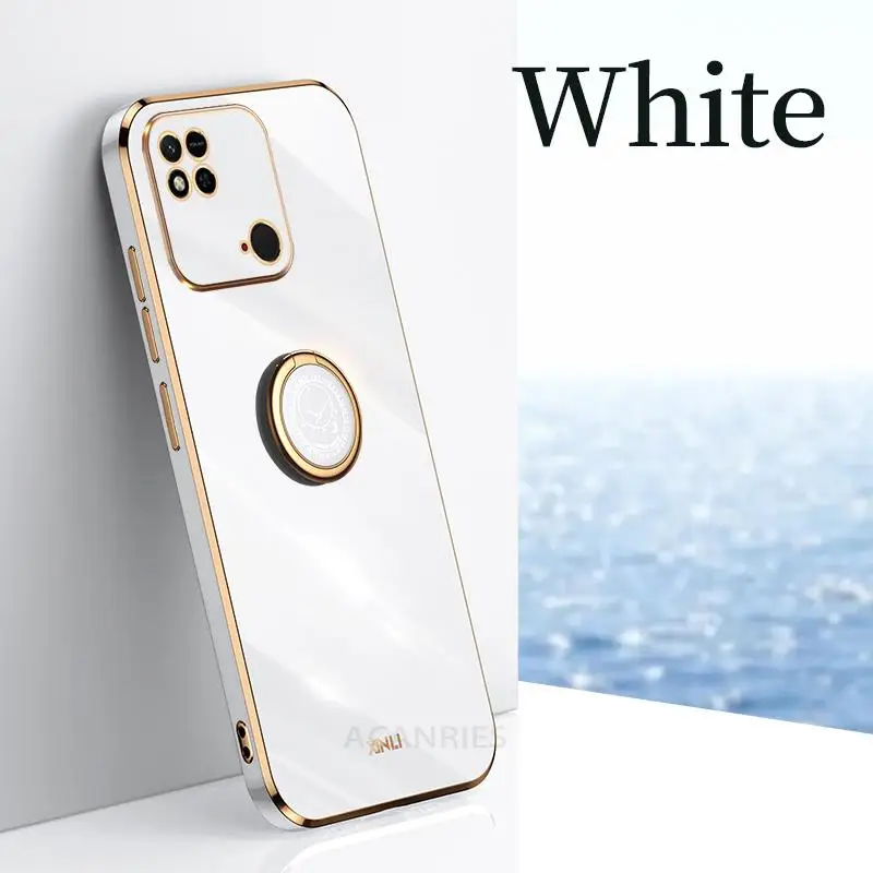 Luxury Silicone Plating Ring Holder Stand Case for Premium Protection, Redmi Series