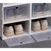 1Packs Transparent Shoe Box Shoes Organizers Plastic Thickened Foldable Dustproof Storage Box Stackable Combined Shoe Cabinet 1