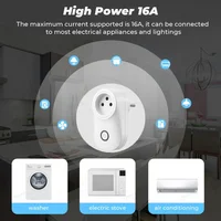 Tuya Smart Wifi Socket Israel Plug 16A Power Monitor Light Switch Smart Life Outlet Remote Control For Alexa, Google Assistant - Image 2