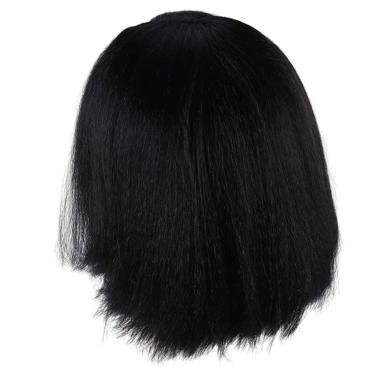 12 Inches Center Parted Wig Set Black Wig Set African Short Hair Soft European American Chemical Fiber