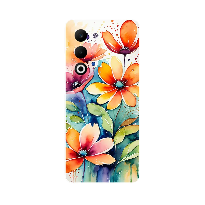 Floral Panda Soft TPU Silicone Protective Phone Case