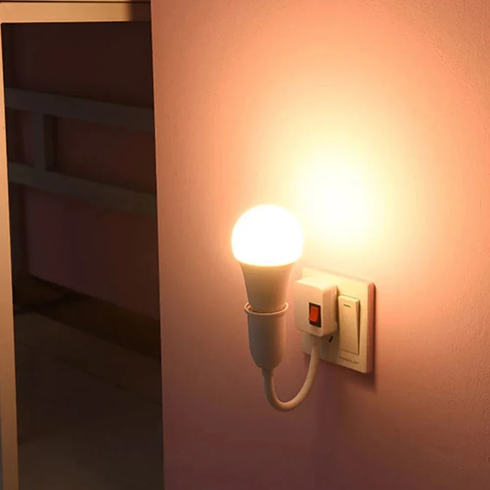 Stainless Steel Hose E27 LED Table Lamp Swivel Head with Switch Direct Plug EU US UK Plug Bulb Holder Steering Lever