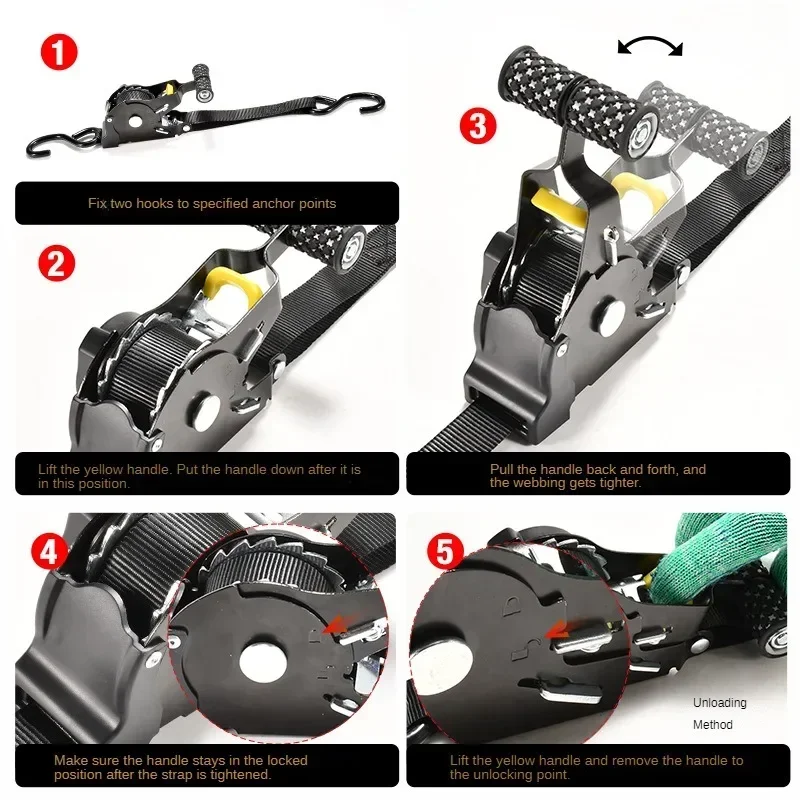 Versatile Retractable Cargo Straps for Secure Load Transport