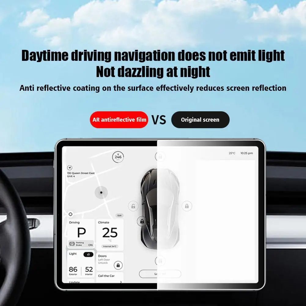 

Car Central Control Tempered Film For Tesla Model 3 HD Car Rear Row Touch Screen Protective Film Car Navigation Screen Film J1G6