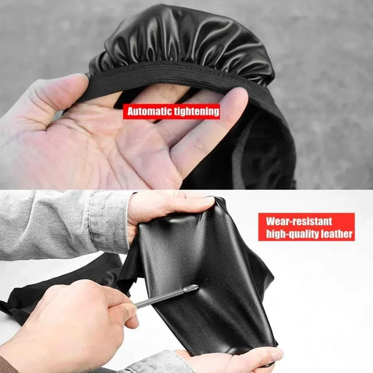 50-75mm Elastic Motorbike Seat Cover Cushion Cover Motorcycle Ebike Scooter Moped Seat Motorbike Waterproof Black