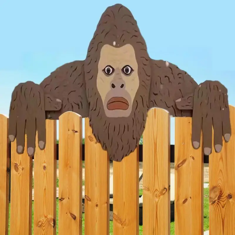 

Уличный декор для забора, деревянный забор, глазок, уличные украшения, декор для животных на открытом воздухе, Креативные украшения для сада, двора, искусства