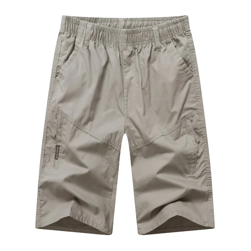 Summer Men's Solid Pockets with Elastic Pleated High Waisted Fashion Loose Sports Casual Trousers Vintage England Style Pants