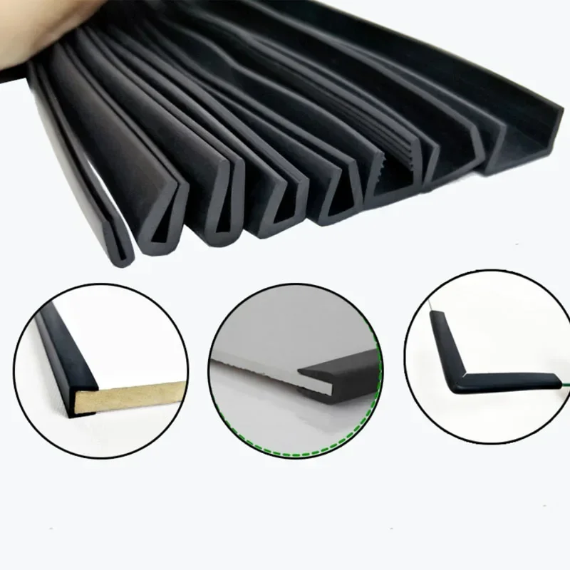 Black U Shaped Rubber Edge Sealing Strip U Section Protector Edges Shield Encloser Sealing door seal strip sealing strip tape window seal strip sealing tape rubber seal strip rubber door weatherstripping door weatherstripping sealing strip rubber shower seal waterproof tape 1-5M For Car Doors Glass Metal Panel