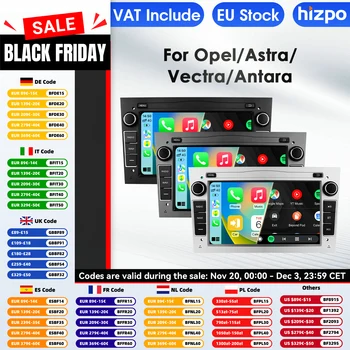 Hizpo Carplay 4G AI Android 14 Radio de coche para Opel Astra H G J Antara Vectra C B Vivaro Corsa C D Zafira B reproductor Multimedia GPS 1
