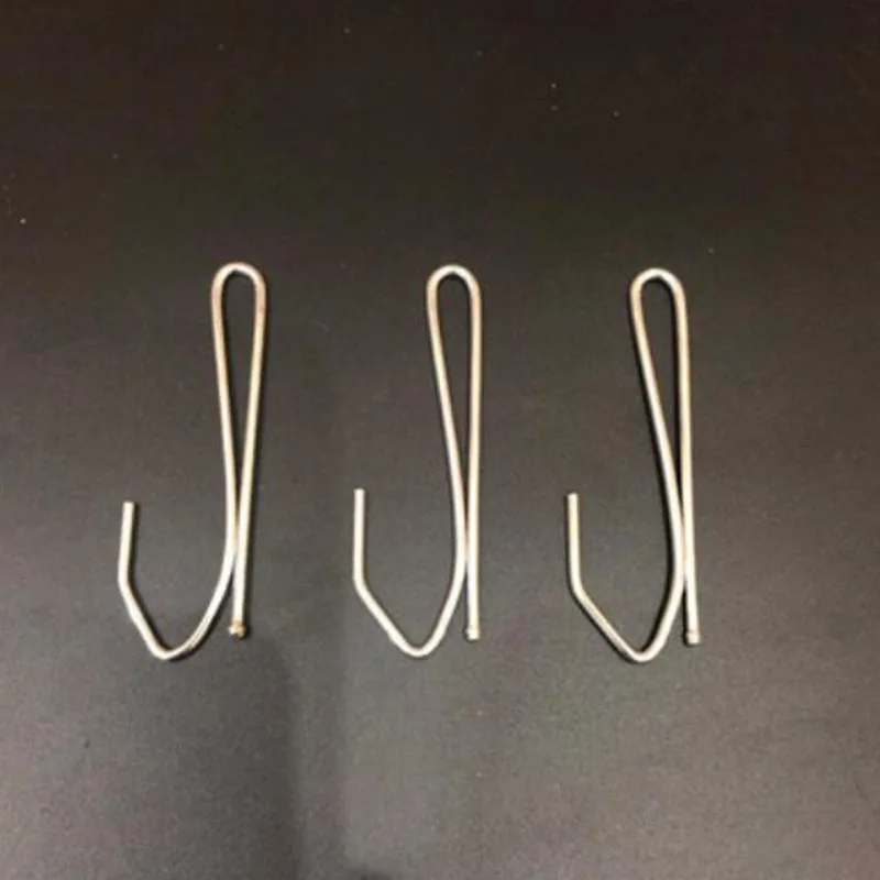 10PCS Metal Four Fork Curtain Tape Hook Curtain Cloth Ring Clamp Tracks DIY Single Hook Home Accessories D3