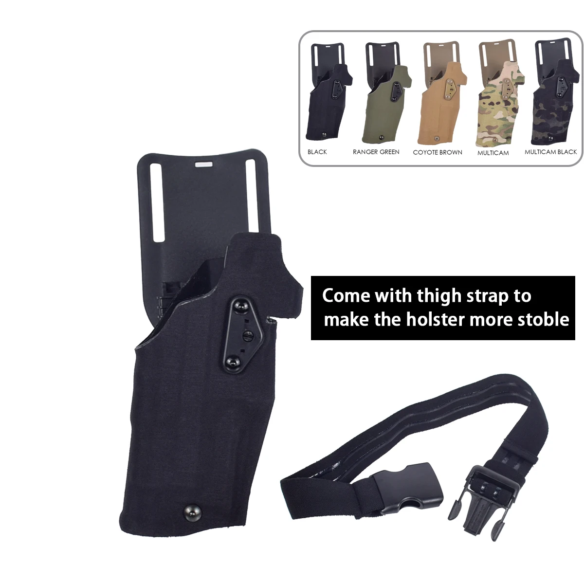 

Tactical Nylon Gun Holster Glock17 Gen4 G19 with X300 Weapon Light Drop Leg Holsters Right Hand Airsoft Hunting