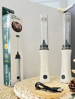 Kitchen Baking TYPE-C Rechargeable Electric Milk Frother Egg Beater Cream Whisk Mixer - Multi-Function Kitchen Appliance