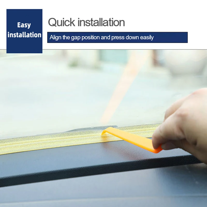 

New Car Center Console Instrument Panel Dustproof Soundproof Seal Strip Color Transparent Front Windshield Noise Reduction