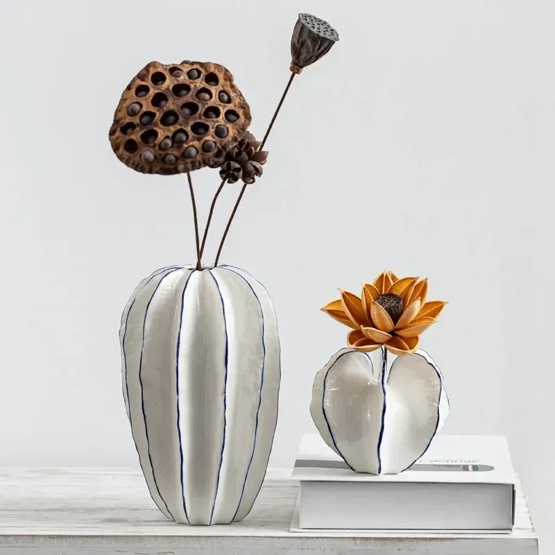 

Креативная керамическая ваза в виде карамболы, домашнее украшение, ваза с сушеными цветами, имитация фруктов, ремесла, украшения для гостиной, ТВ, кабинета