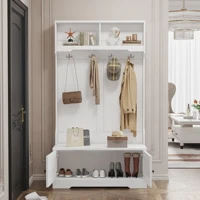 Anajqaqia Ensembles de armoires, armoires d'entrée, armoire de rangement, étagères murales, ensembles de chambre à coucher, portemanteau, avec espace de rangement 3