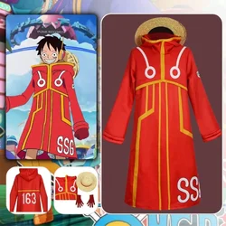 Luffy Cosplay One Cos Piece Anime Egghead Costume Disguise for Adult Men Women Coat Hat Fantasia Outfits Halloween Party Clothes
