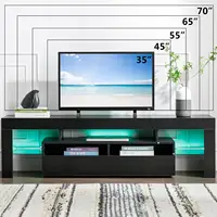 EBELLO 63-Inch Storage TV Cabinet TV Support Shelf Storage Cabinet with Multi-Color Lighting Strips 5